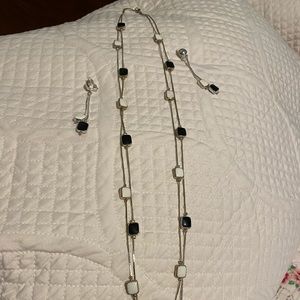 Silver with white and black 3 Pc